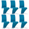 Swen Studio -  Dining Chairs with Zigzag Shape 6 pcs Blue Faux Leather